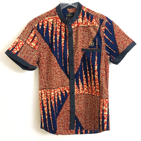 D'IYANU Other - D'IYANU | Olu Short Sleeve Mandarin Men's Shirt